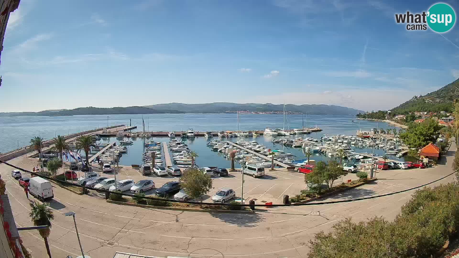Webcam Orebić Uferpromenade – Fähre nach Korčula Live