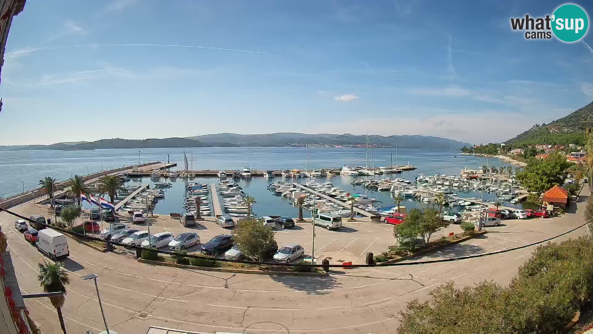 Webcam Orebić Riva – Ferry a Korčula en vivo