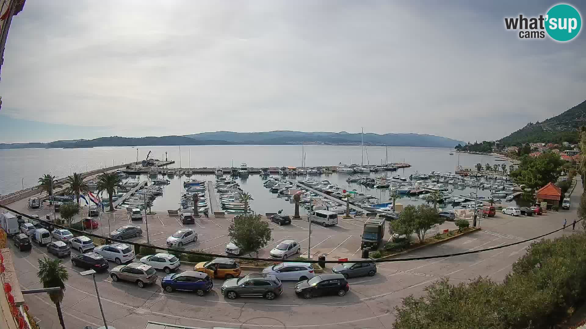 Webcam Orebić Uferpromenade – Fähre nach Korčula Live