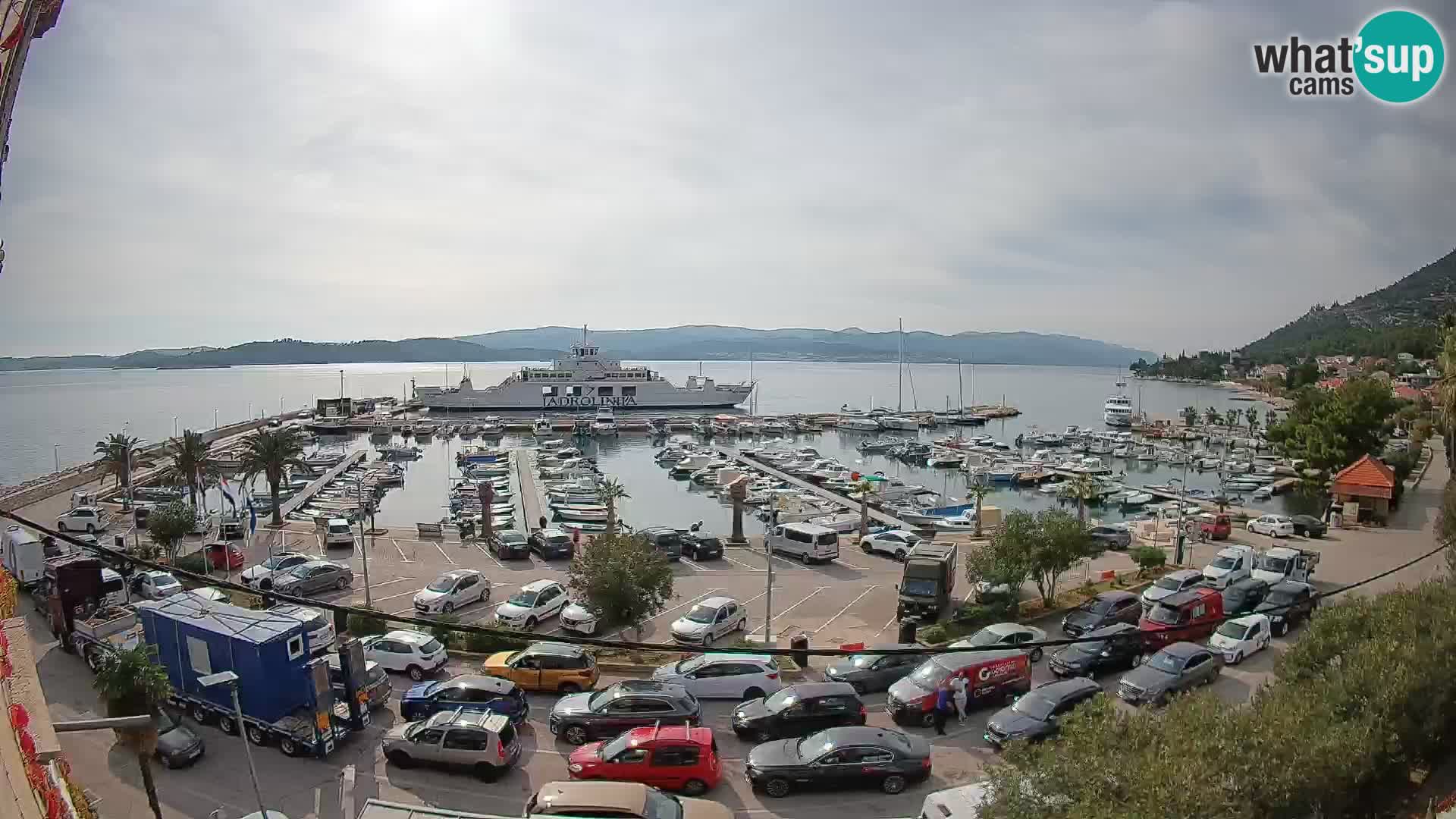 Web kamera Orebić Riva – Trajekt za Korčulu uživo