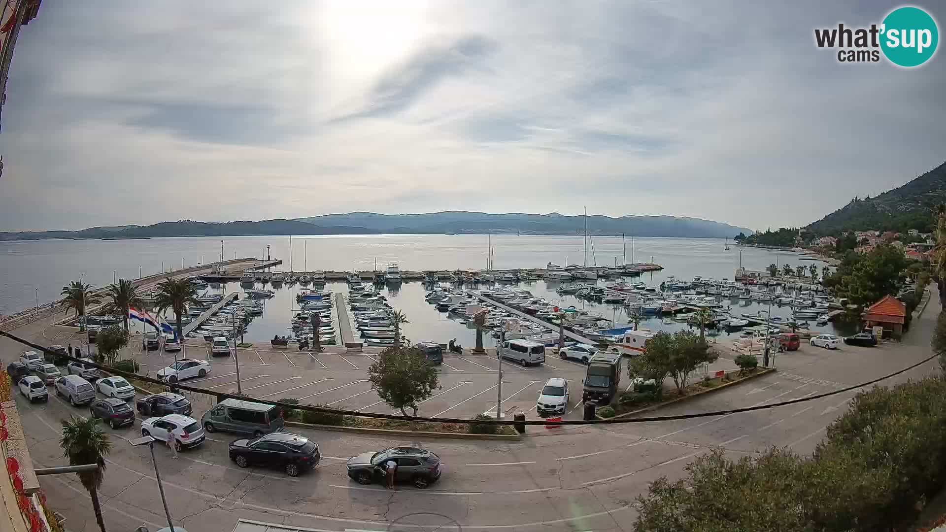 Spletna kamera Orebić Riva – Trajekt za Korčulo v živo
