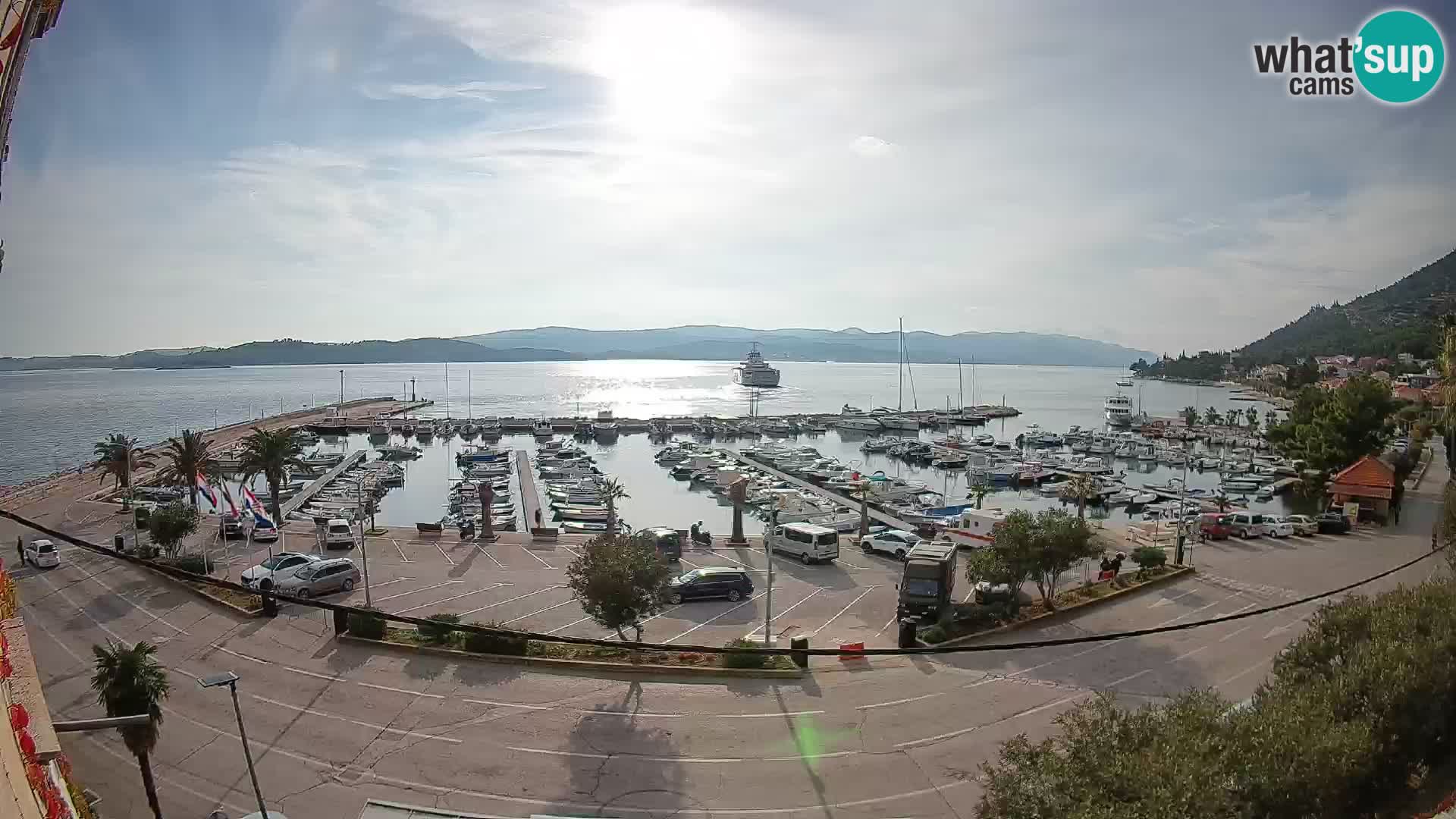 Web kamera Orebić Riva – Trajekt za Korčulu uživo