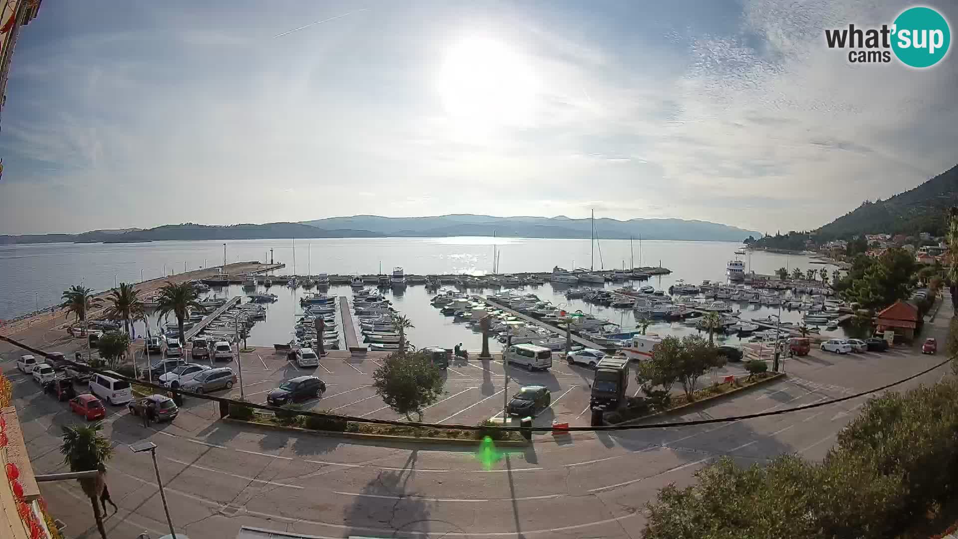 Spletna kamera Orebić Riva – Trajekt za Korčulo v živo