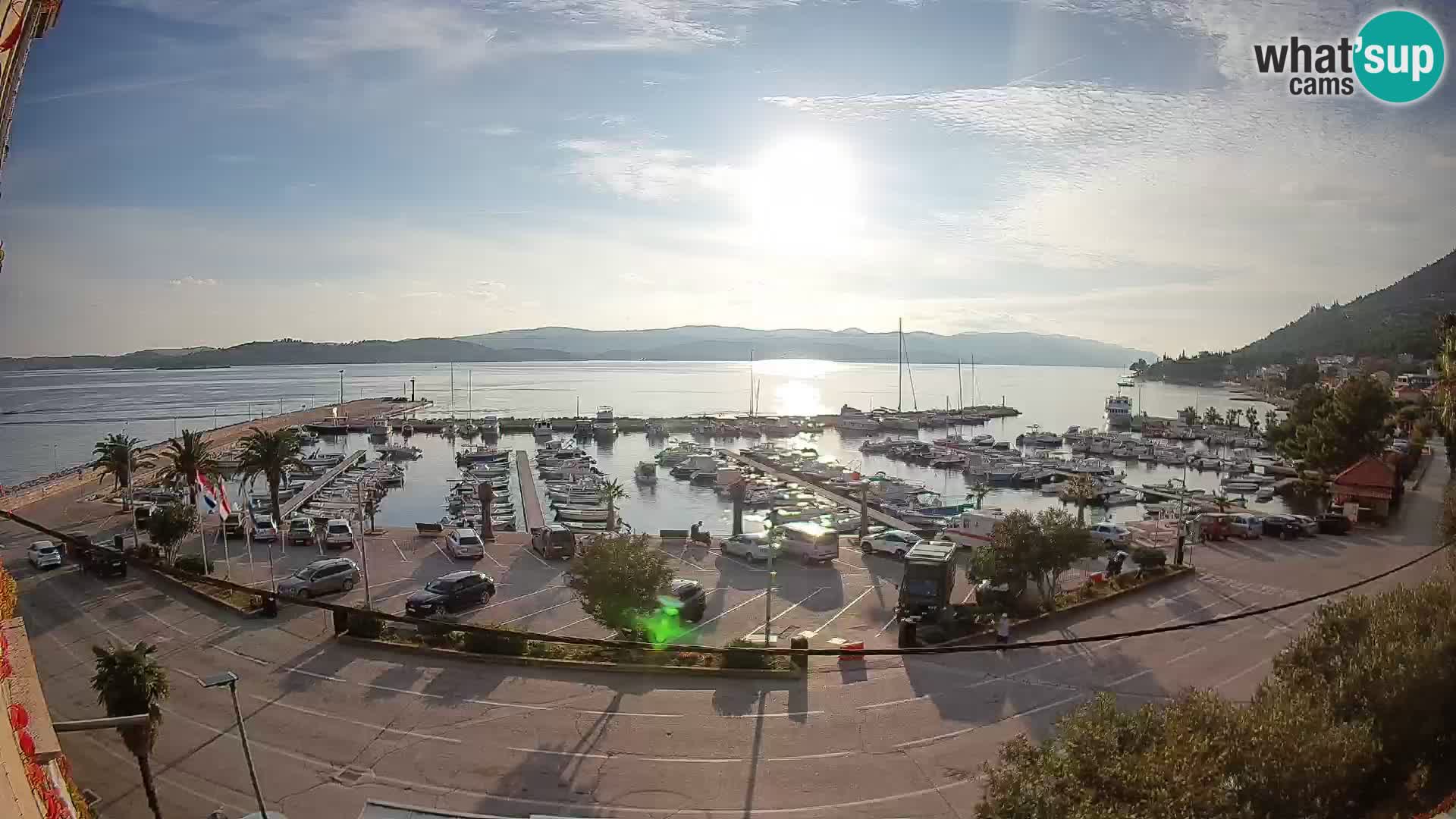 Spletna kamera Orebić Riva – Trajekt za Korčulo v živo