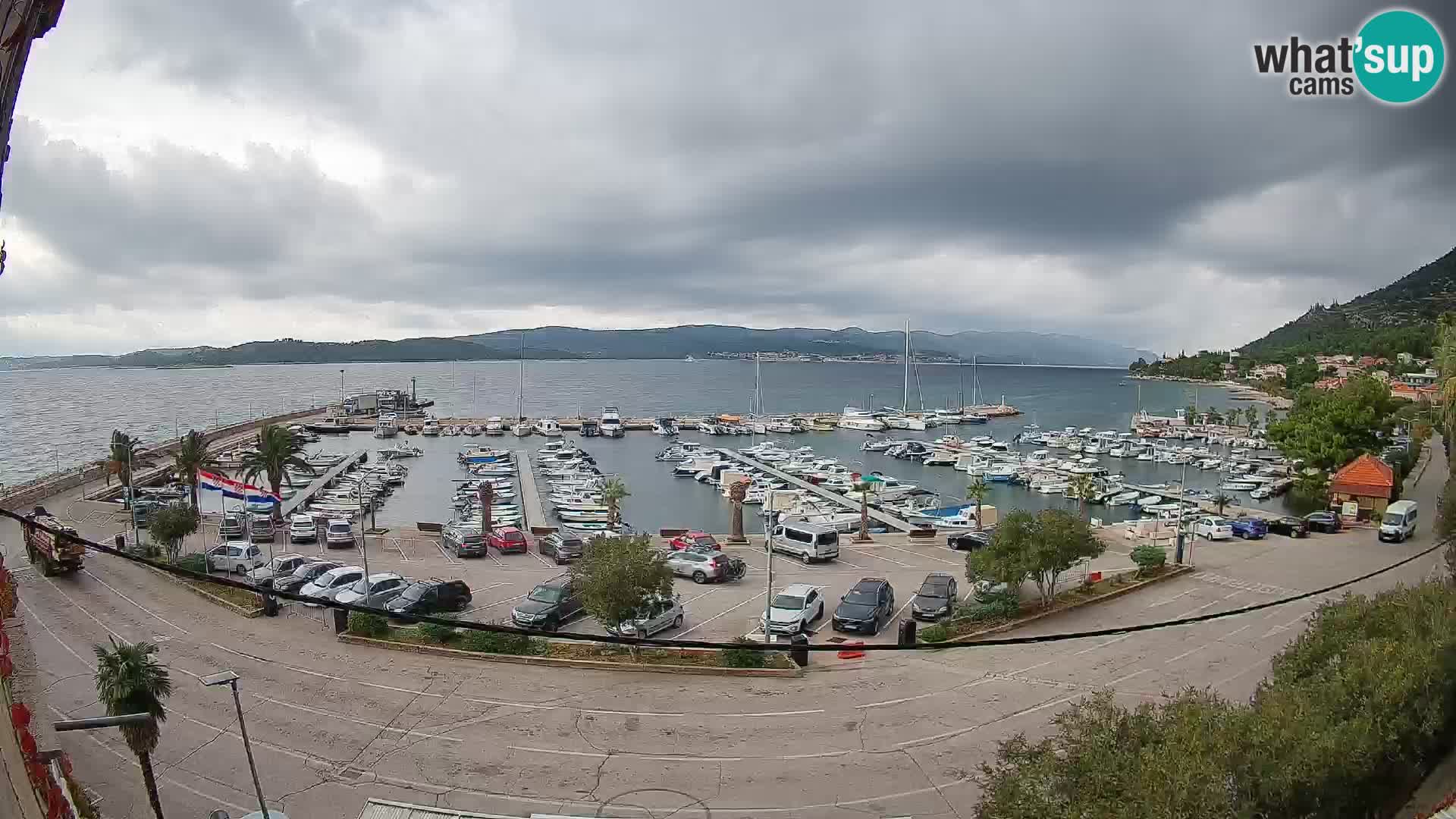 Spletna kamera Orebić Riva – Trajekt za Korčulo v živo
