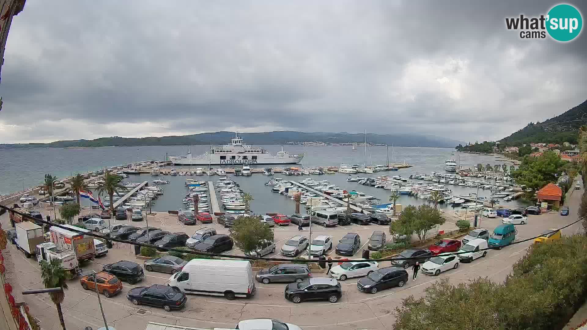 Webcam Orebić Uferpromenade – Fähre nach Korčula Live