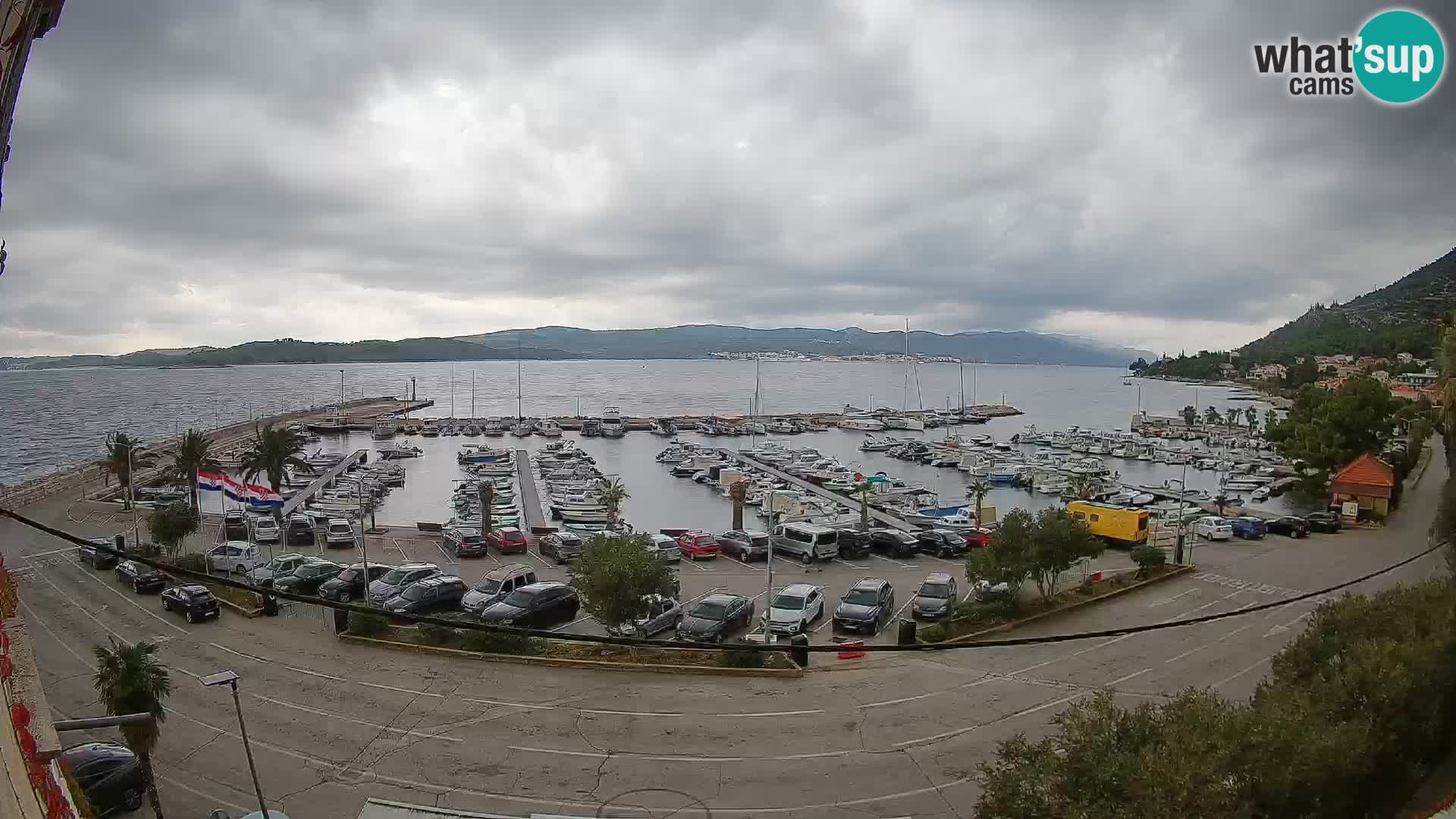 Webcam Orebić Uferpromenade – Fähre nach Korčula Live