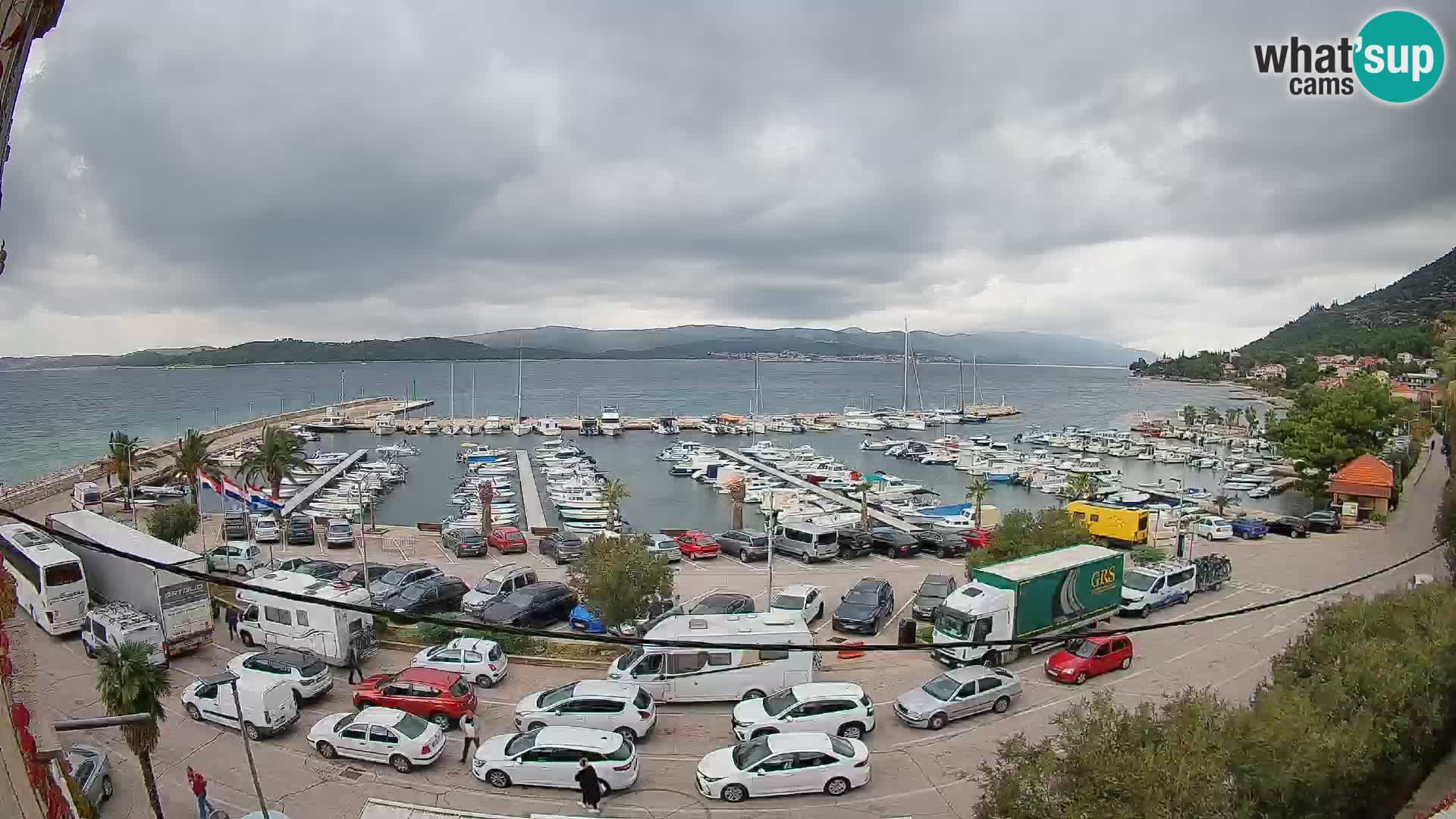Webcam Orebić Uferpromenade – Fähre nach Korčula Live