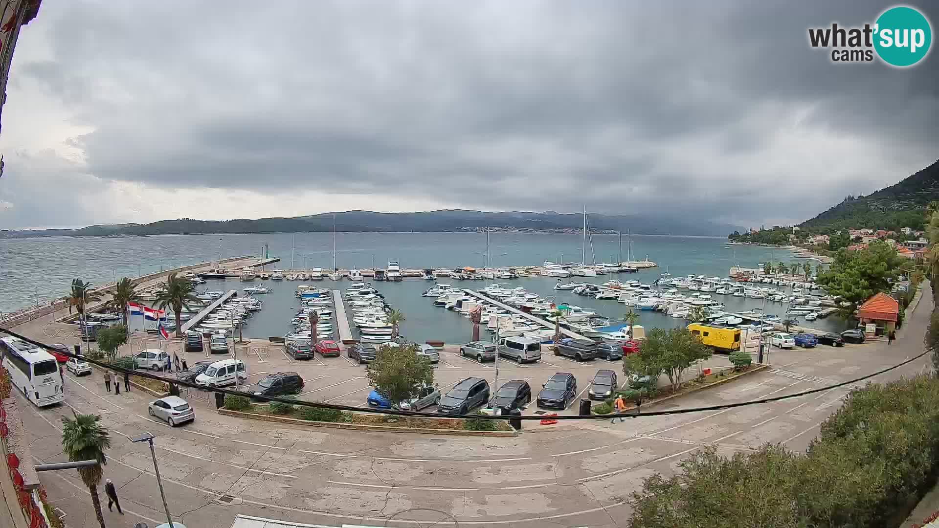 Spletna kamera Orebić Riva – Trajekt za Korčulo v živo