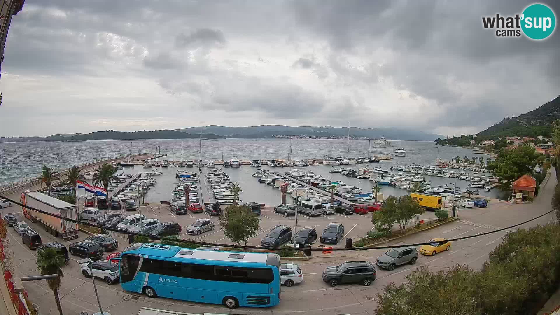Web kamera Orebić Riva – Trajekt za Korčulu uživo
