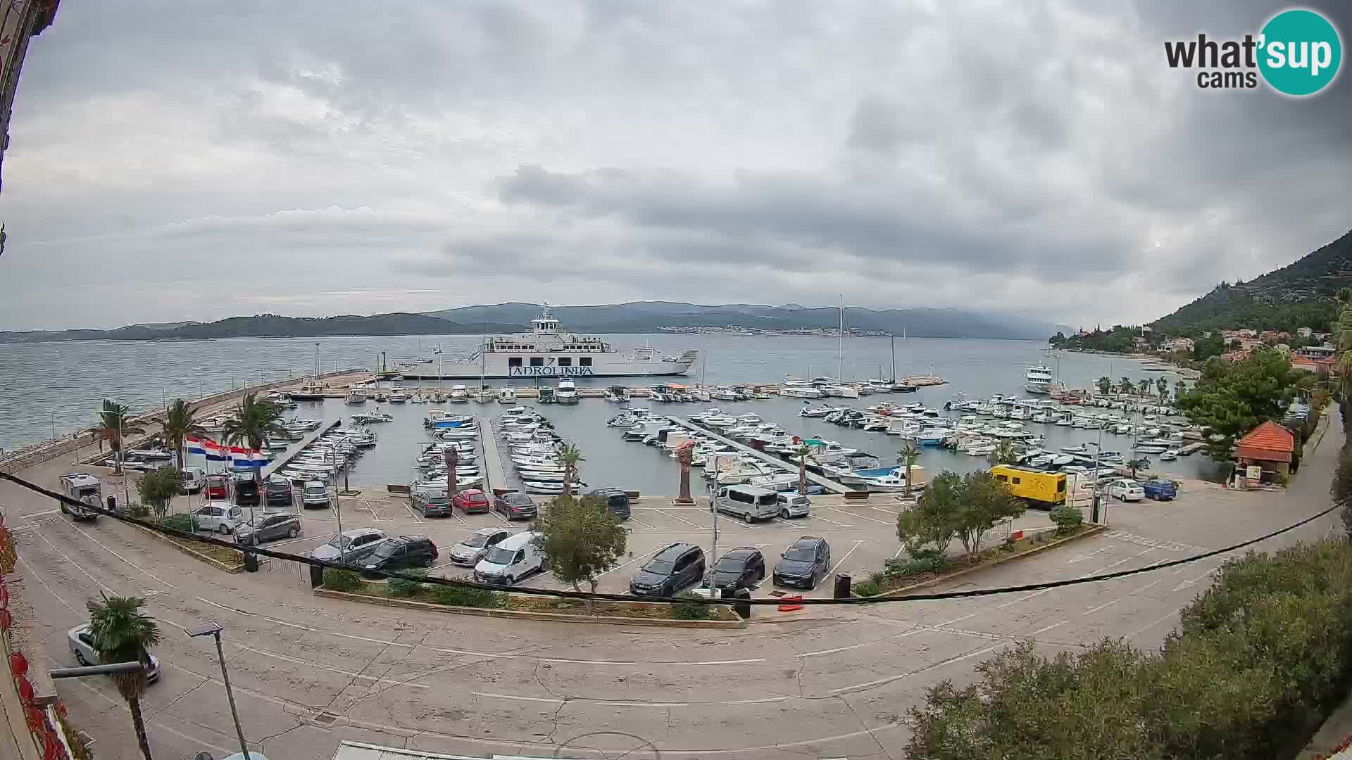 Webcam Orebić Uferpromenade – Fähre nach Korčula Live