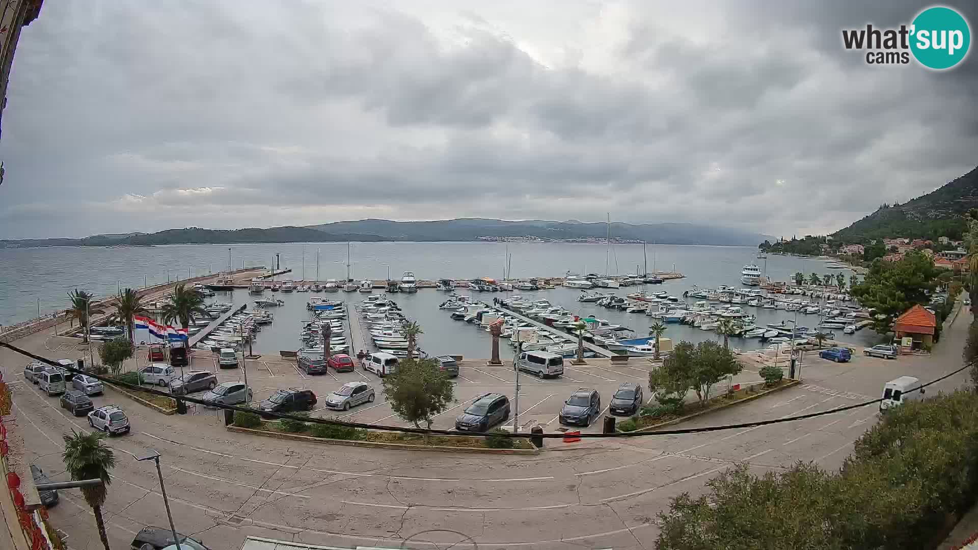 Spletna kamera Orebić Riva – Trajekt za Korčulo v živo