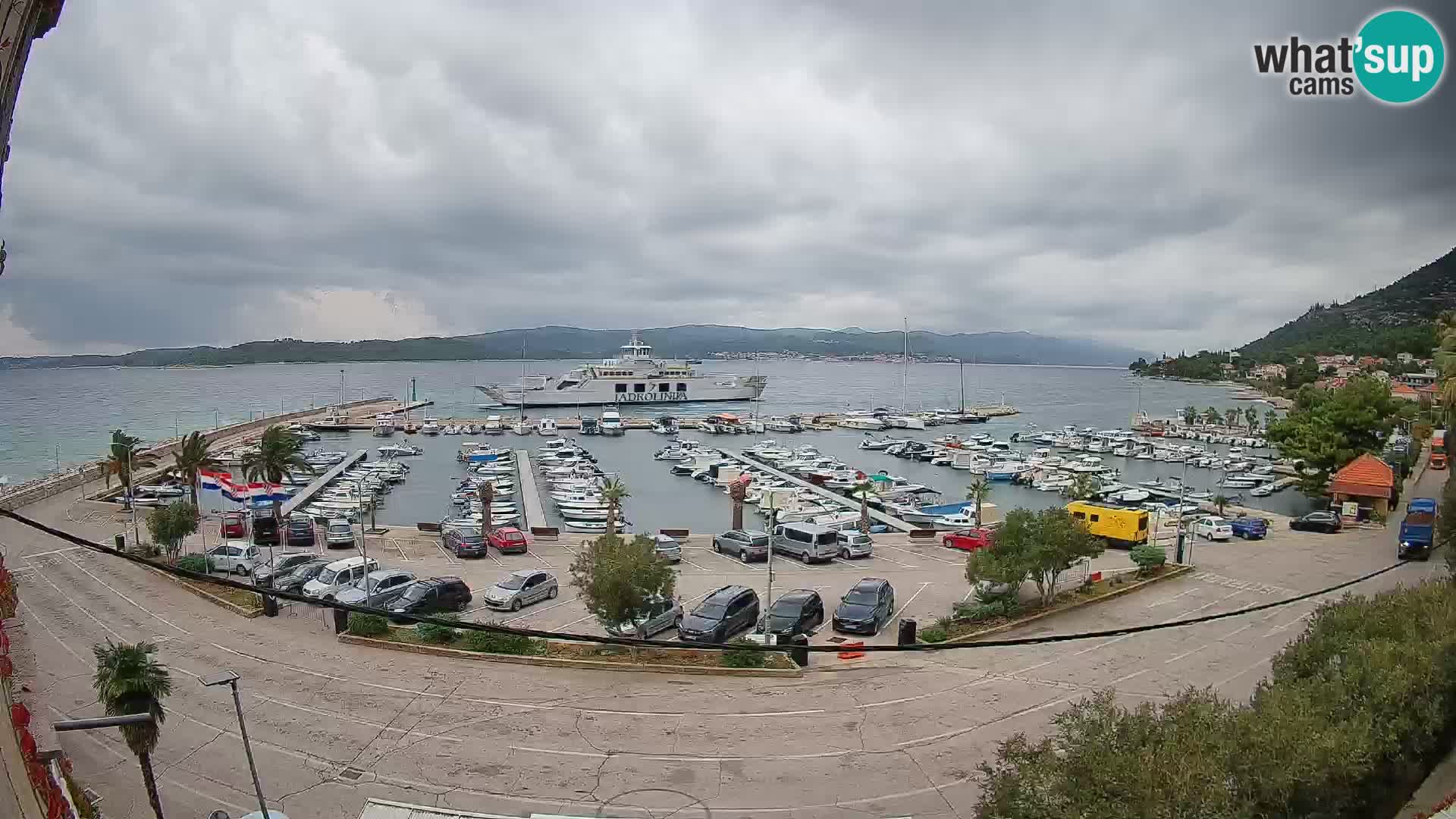 Webcam Orebić Riva – Ferry a Korčula en vivo
