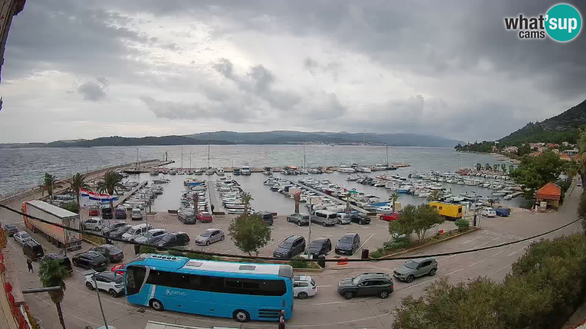 Webcam Orebić Riva – Ferry to Korčula Live