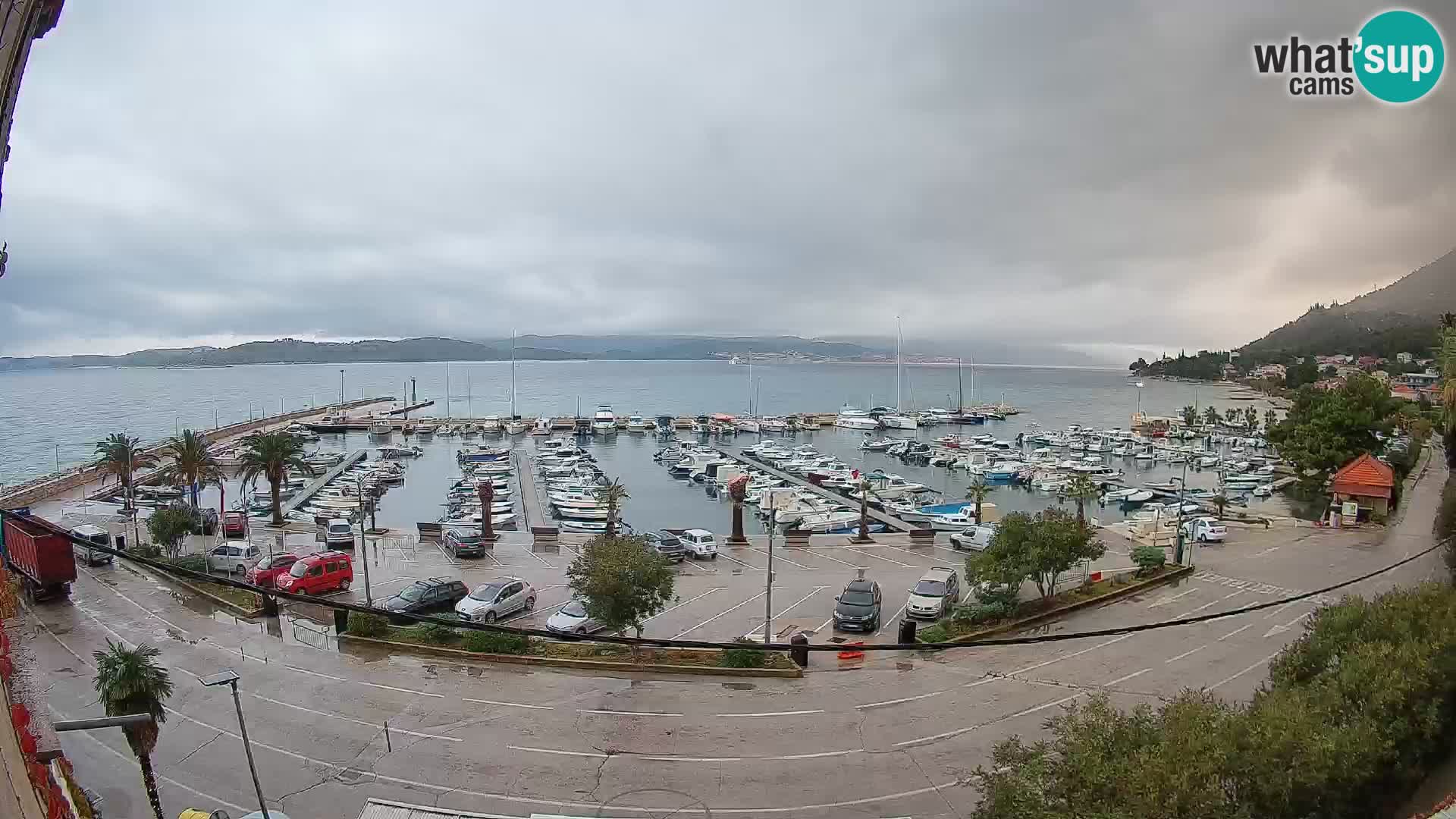 Webcam Orebić Riva – Ferry a Korčula en vivo