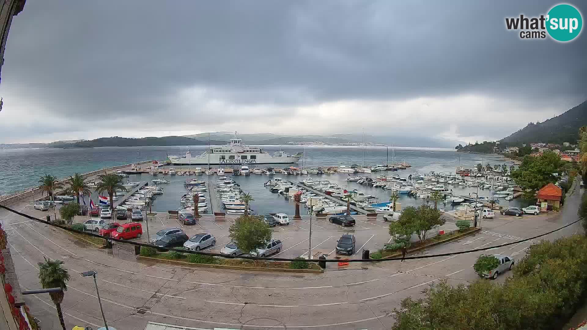 Webcam Orebić Riva – Ferry to Korčula Live