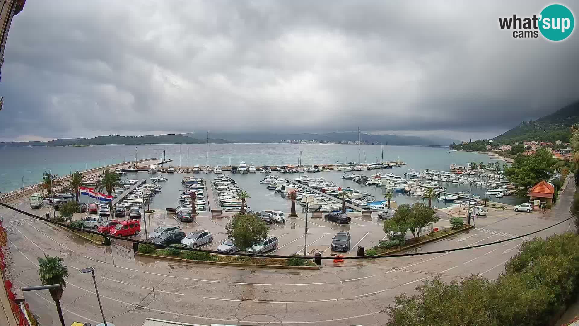 Spletna kamera Orebić Riva – Trajekt za Korčulo v živo