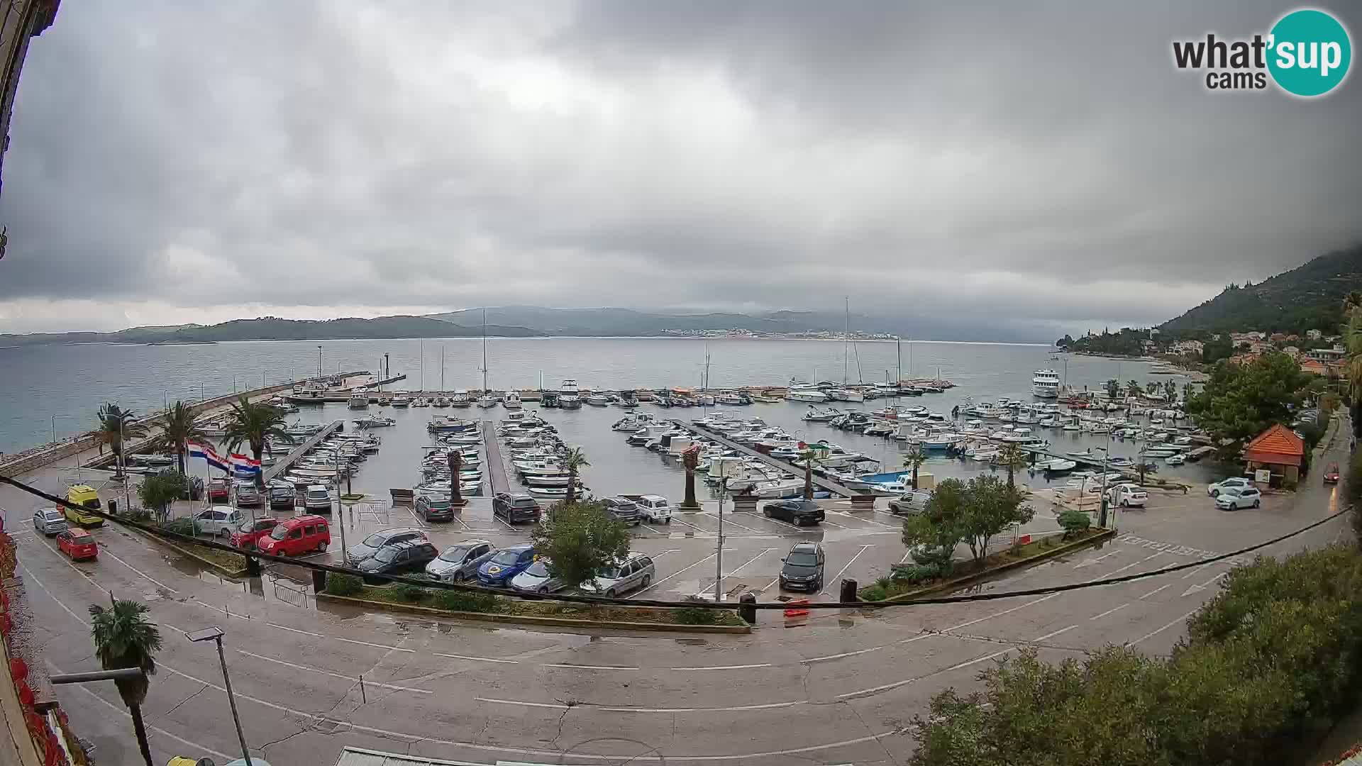 Webcam Orebić Uferpromenade – Fähre nach Korčula Live