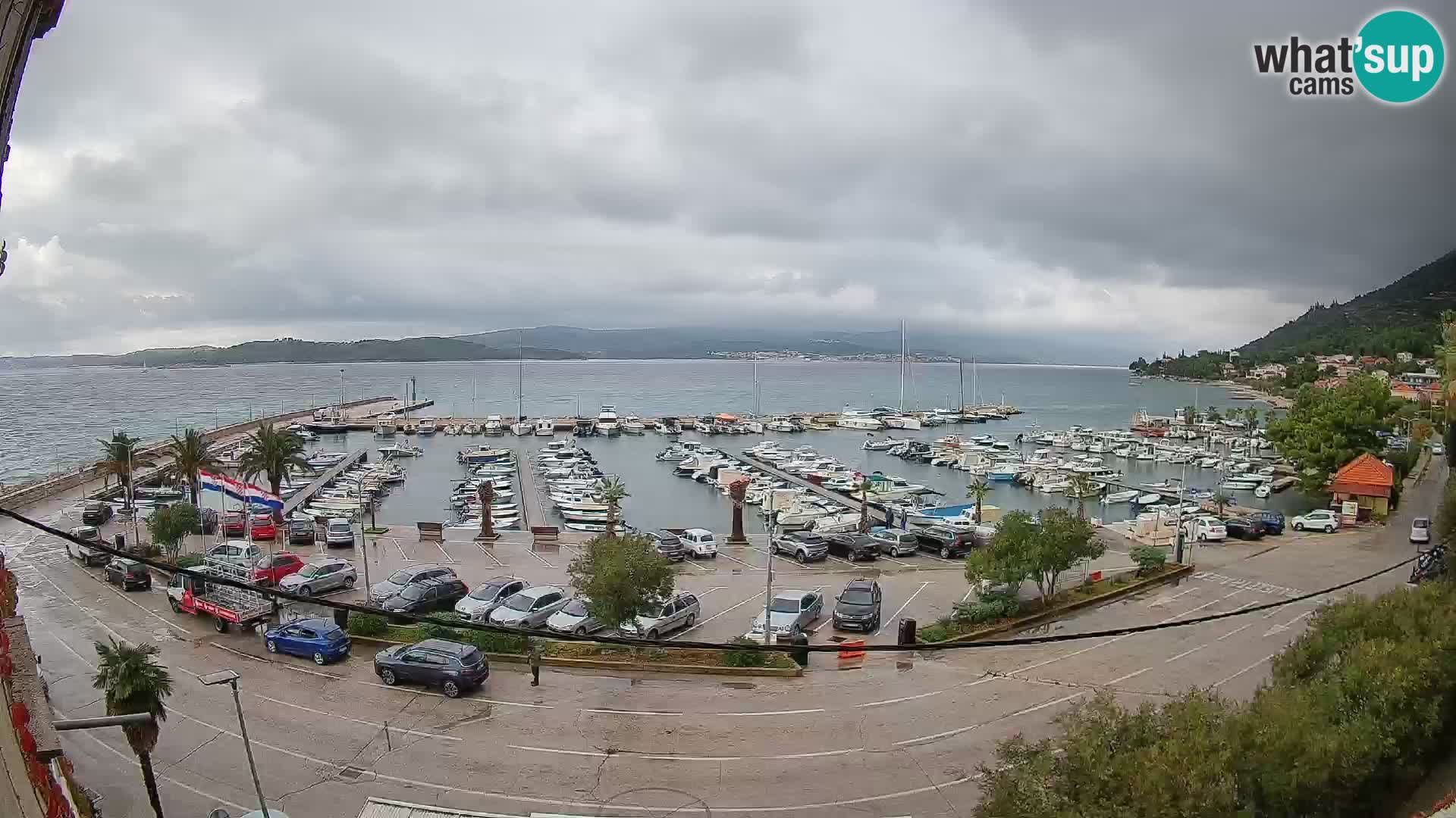 Webcam Orebić Uferpromenade – Fähre nach Korčula Live