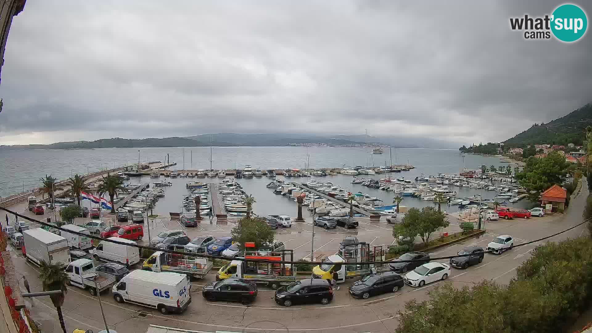 Webcam Orebić Uferpromenade – Fähre nach Korčula Live