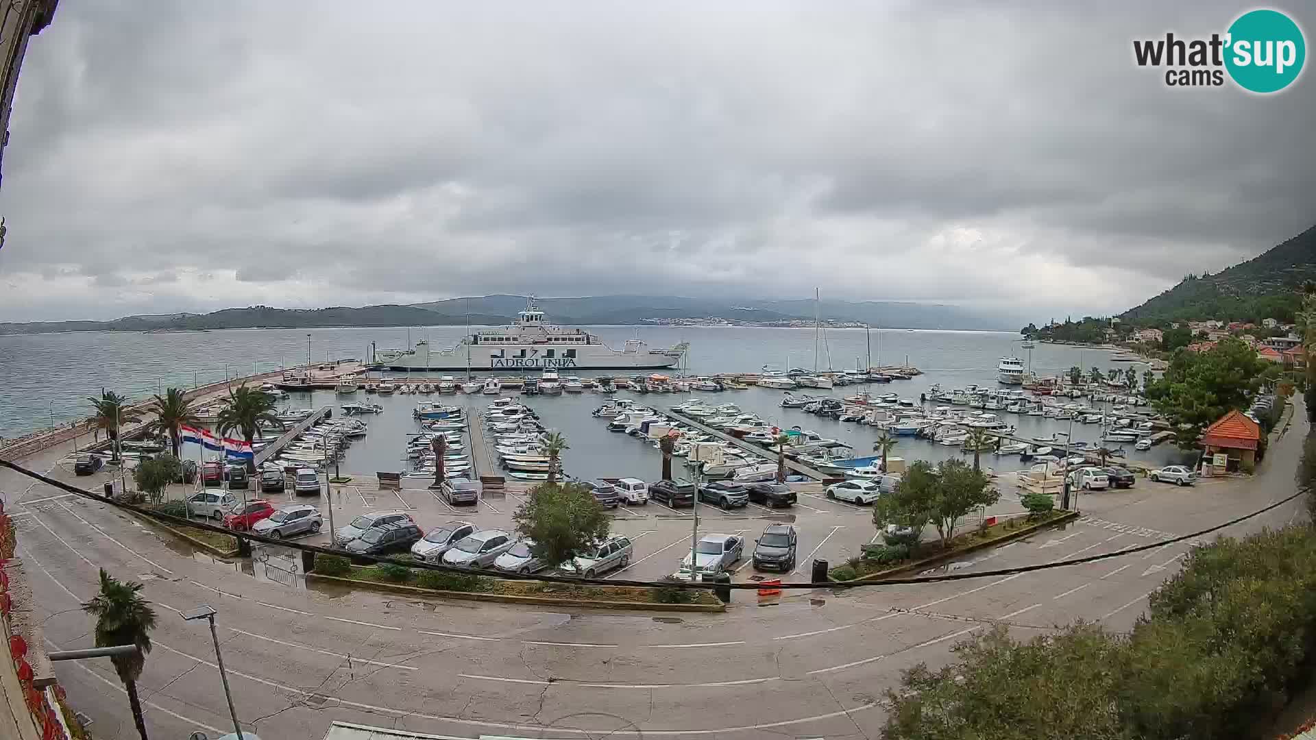 Webcam Orebić Riva – Ferry to Korčula Live