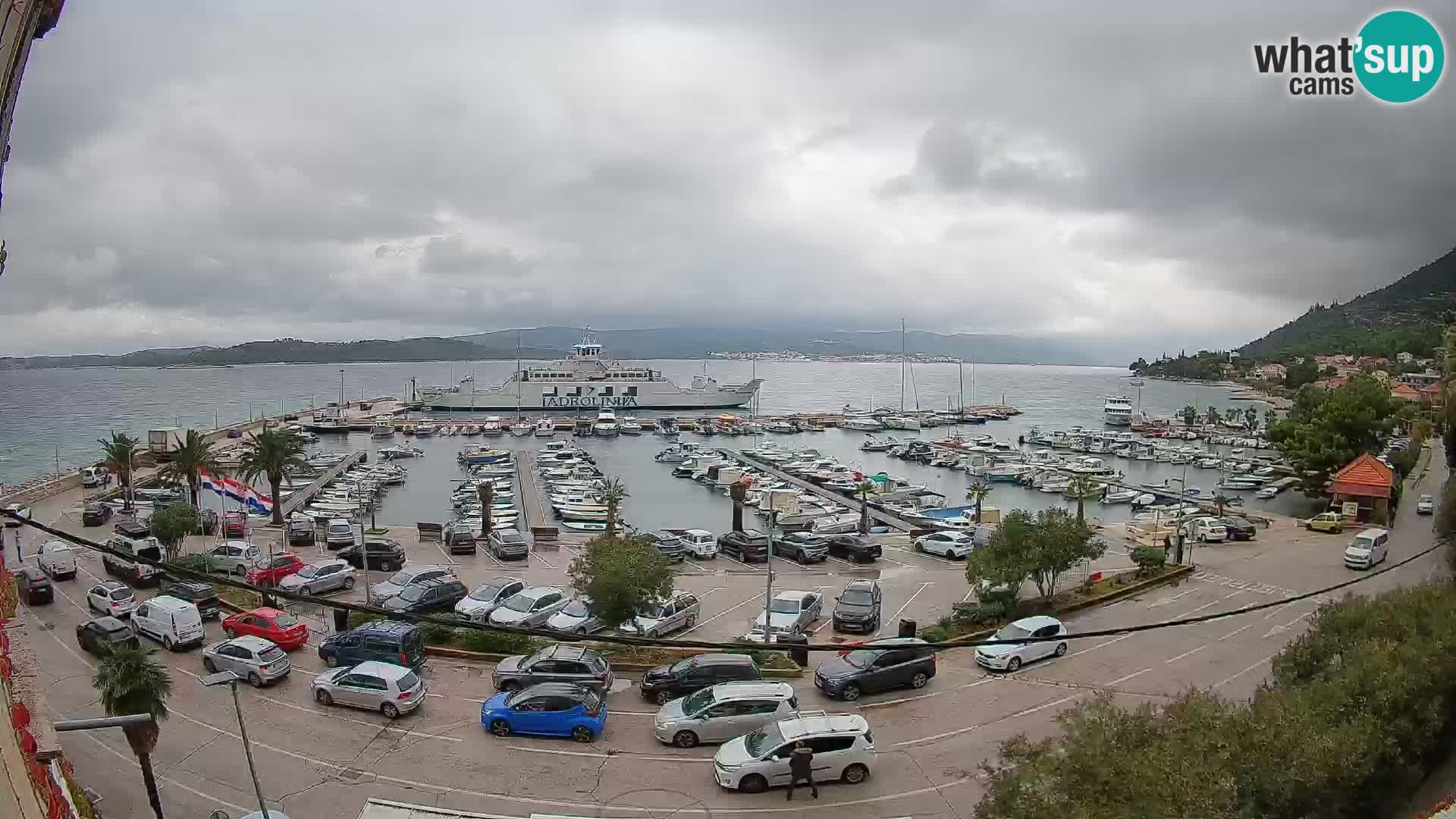 Web kamera Orebić Riva – Trajekt za Korčulu uživo