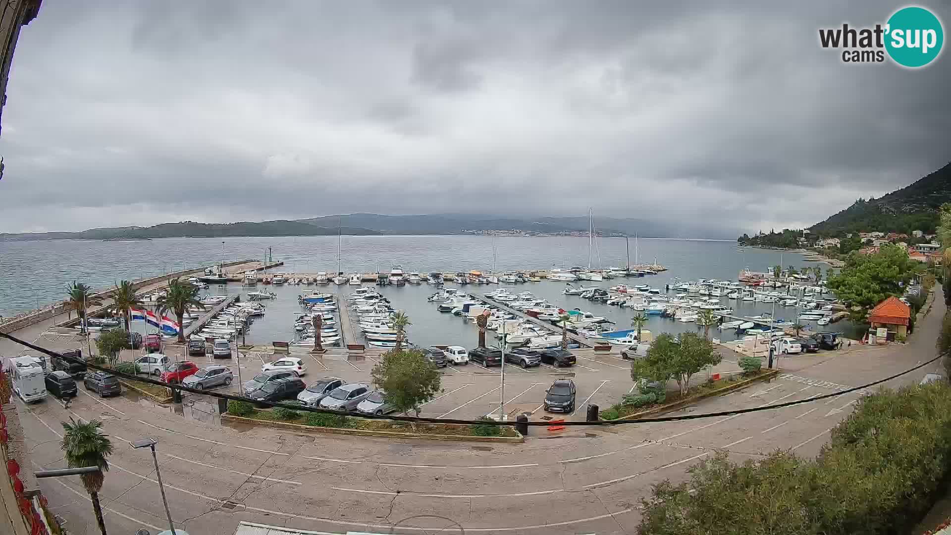 Spletna kamera Orebić Riva – Trajekt za Korčulo v živo
