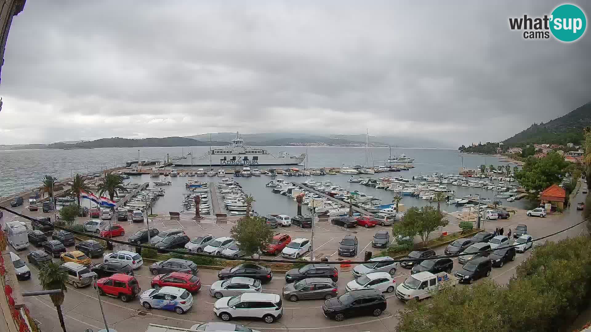 Webcam Orebić Riva – Ferry to Korčula Live