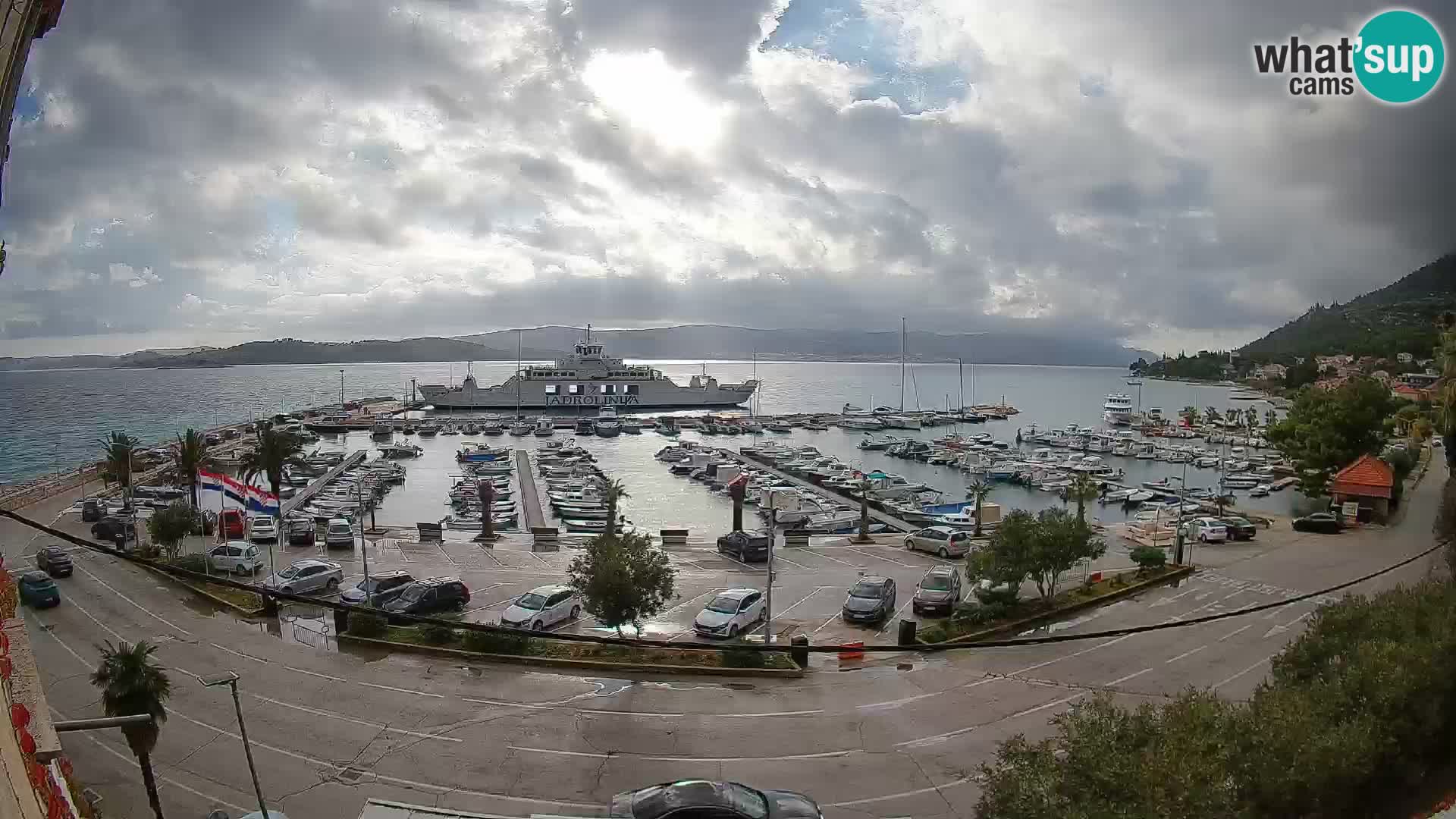 Webcam Orebić Riva – Ferry vers Korčula en direct
