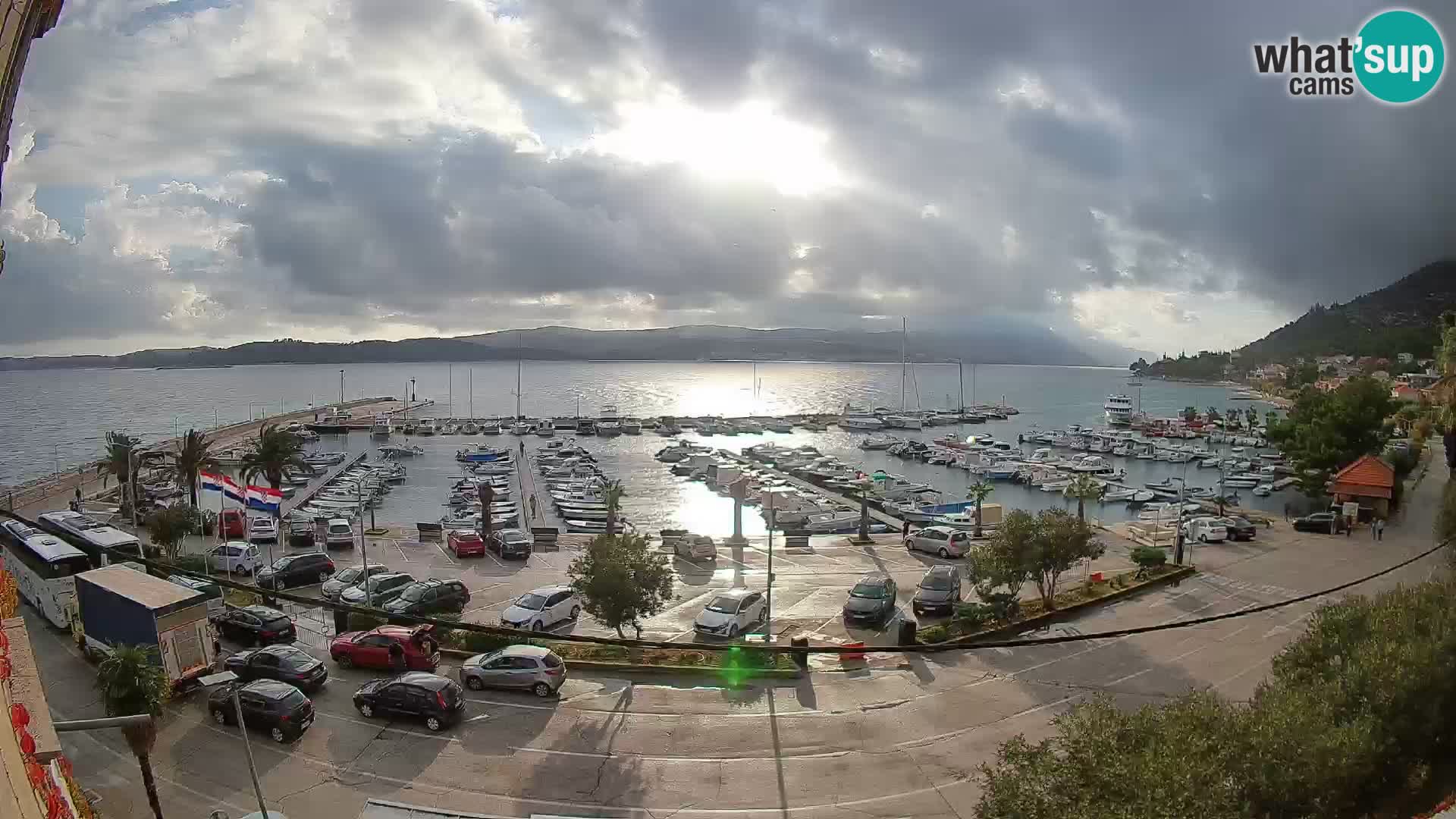 Webcam Orebić Riva – Ferry a Korčula en vivo