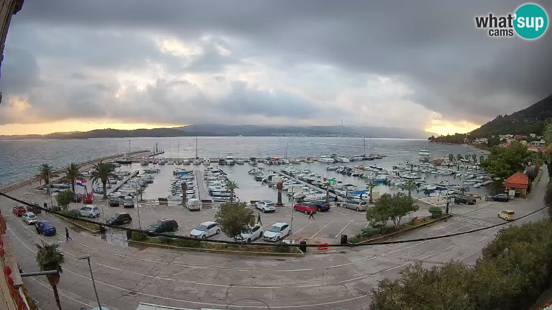 Spletna kamera Orebić Riva – Trajekt za Korčulo v živo