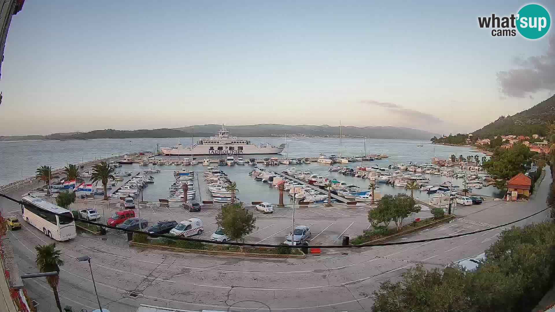 Webcam Orebić Riva – Ferry vers Korčula en direct