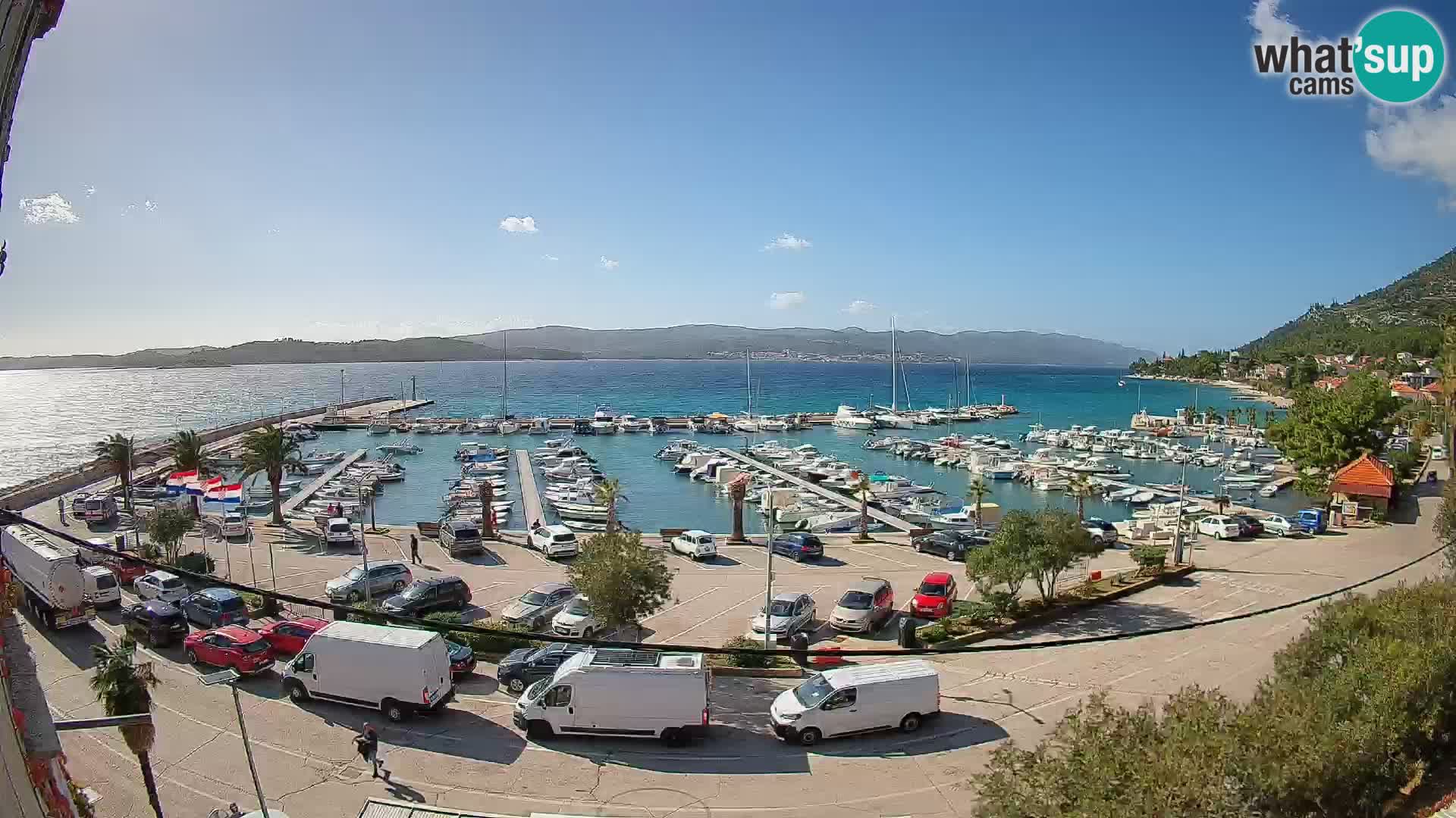 Webcam Orebić Riva – Ferry a Korčula en vivo