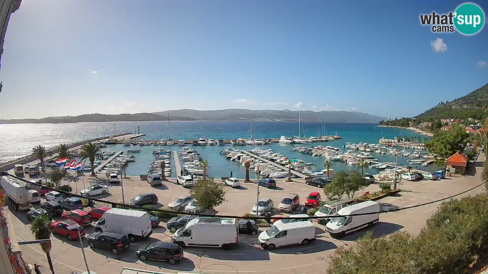 Webcam Orebić Riva – Ferry to Korčula Live