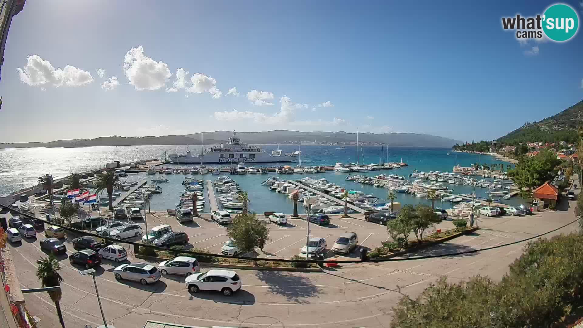 Web kamera Orebić Riva – Trajekt za Korčulu uživo