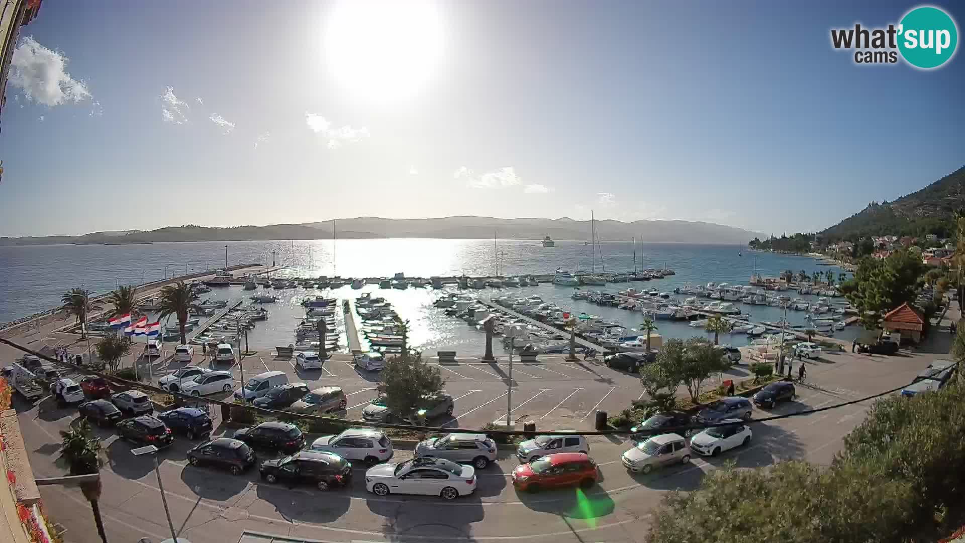 Spletna kamera Orebić Riva – Trajekt za Korčulo v živo