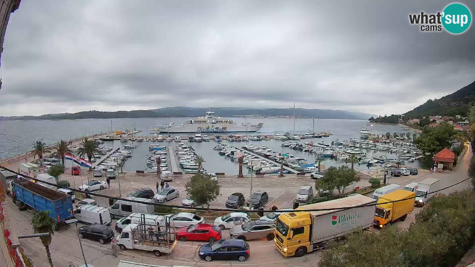 Webcam Orebić Uferpromenade – Fähre nach Korčula Live