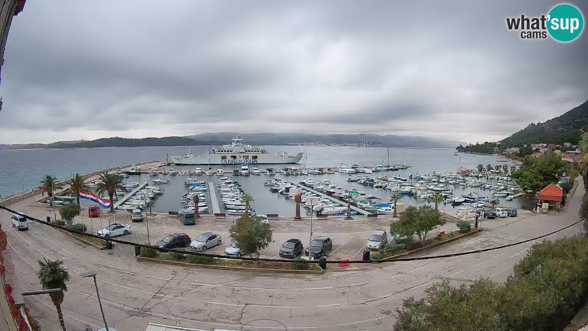 Webcam Orebić Riva – Ferry to Korčula Live