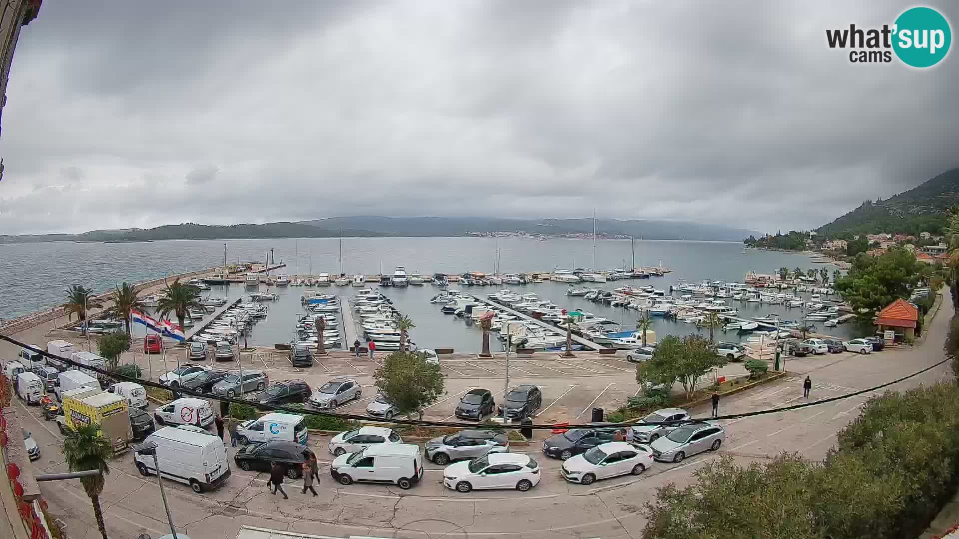 Webcam Orebić Uferpromenade – Fähre nach Korčula Live