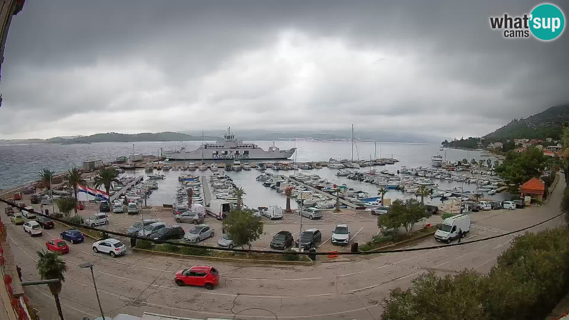 Webcam Orebić Riva – Ferry vers Korčula en direct