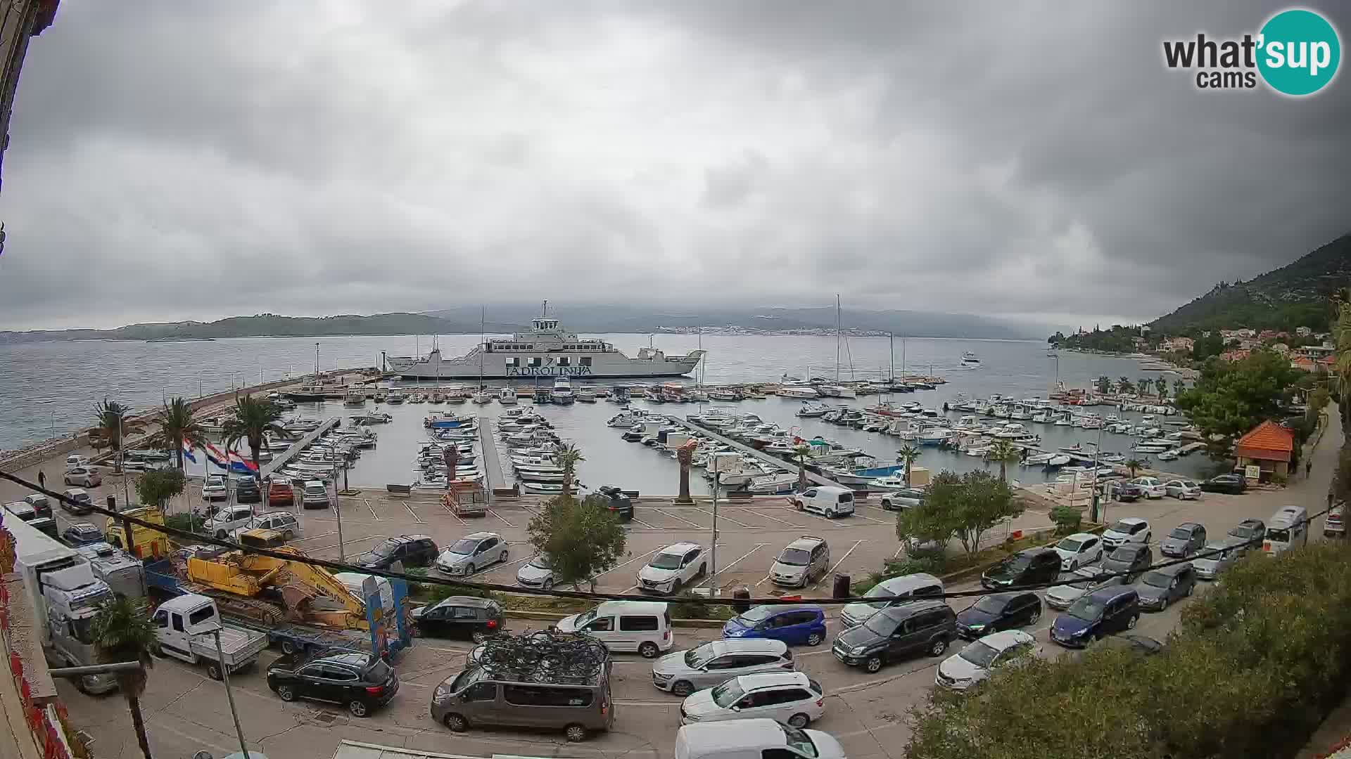Webcam Orebić Riva – Ferry a Korčula en vivo