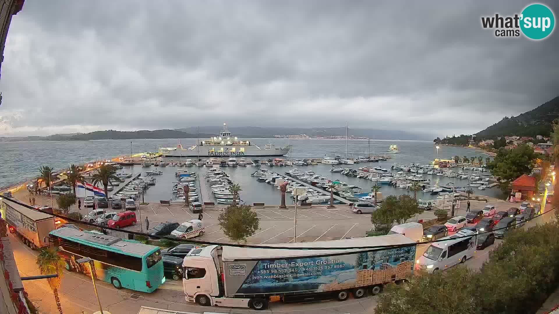 Webcam Orebić Riva – Ferry to Korčula Live