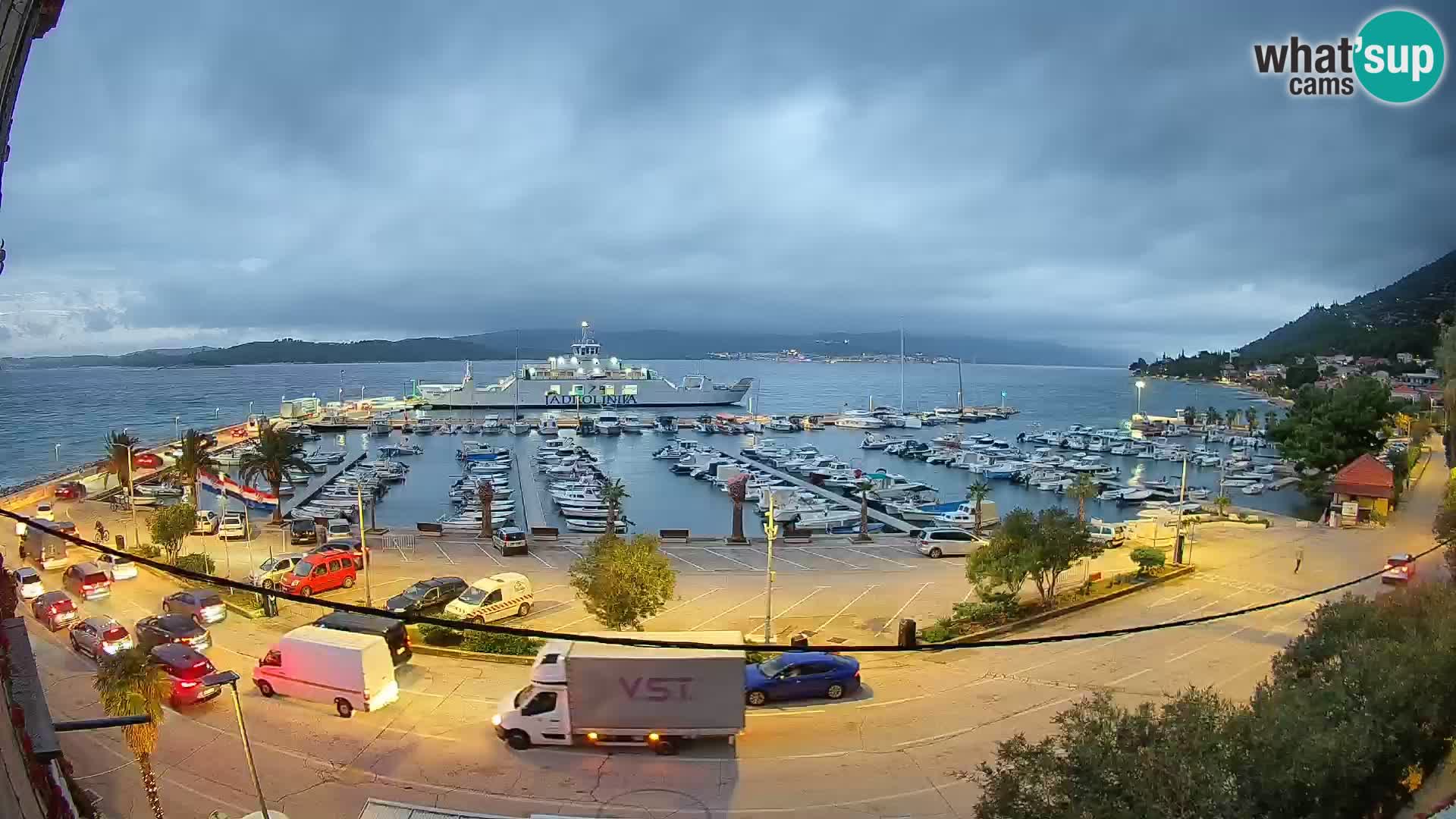 Webcam Orebić Riva – Ferry a Korčula en vivo