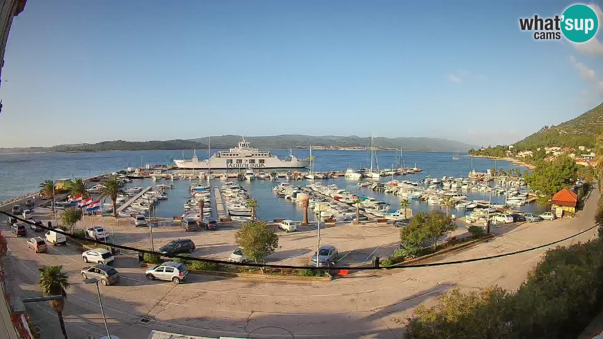 Webcam Orebić Riva – Ferry to Korčula Live