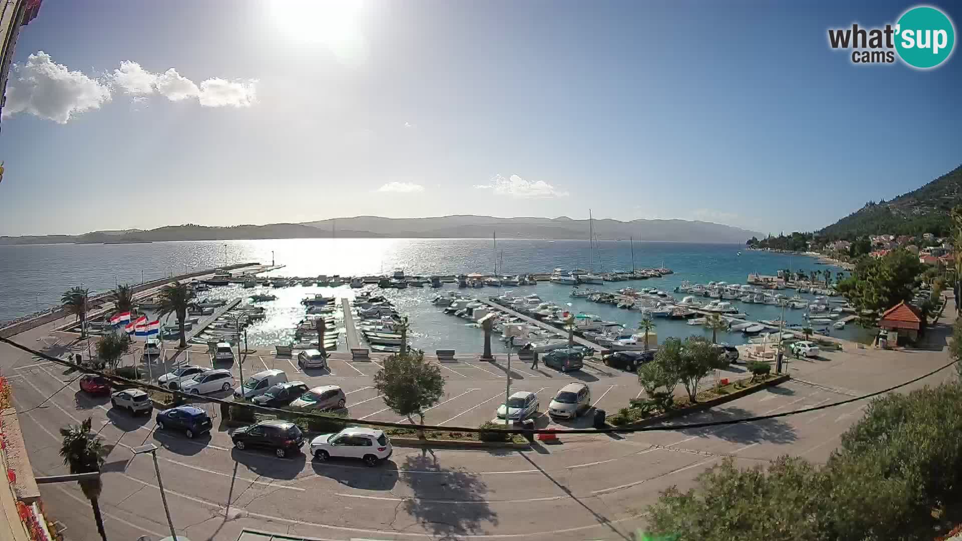 Webcam Orebić Uferpromenade – Fähre nach Korčula Live