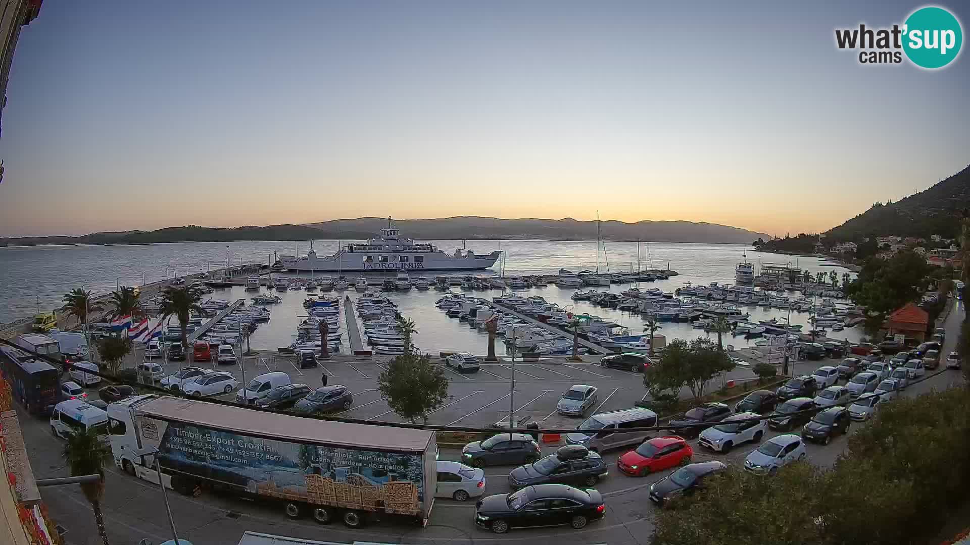 Webcam Orebić Riva – Ferry vers Korčula en direct