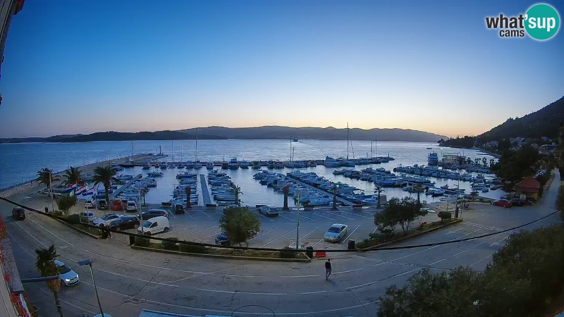 Webcam Orebić Riva – Ferry to Korčula Live