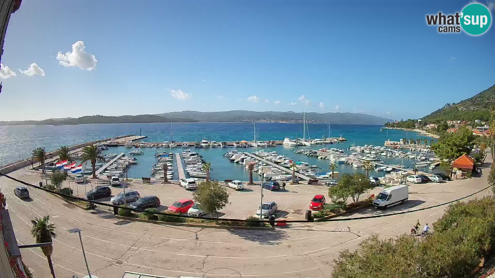 Spletna kamera Orebić Riva – Trajekt za Korčulo v živo