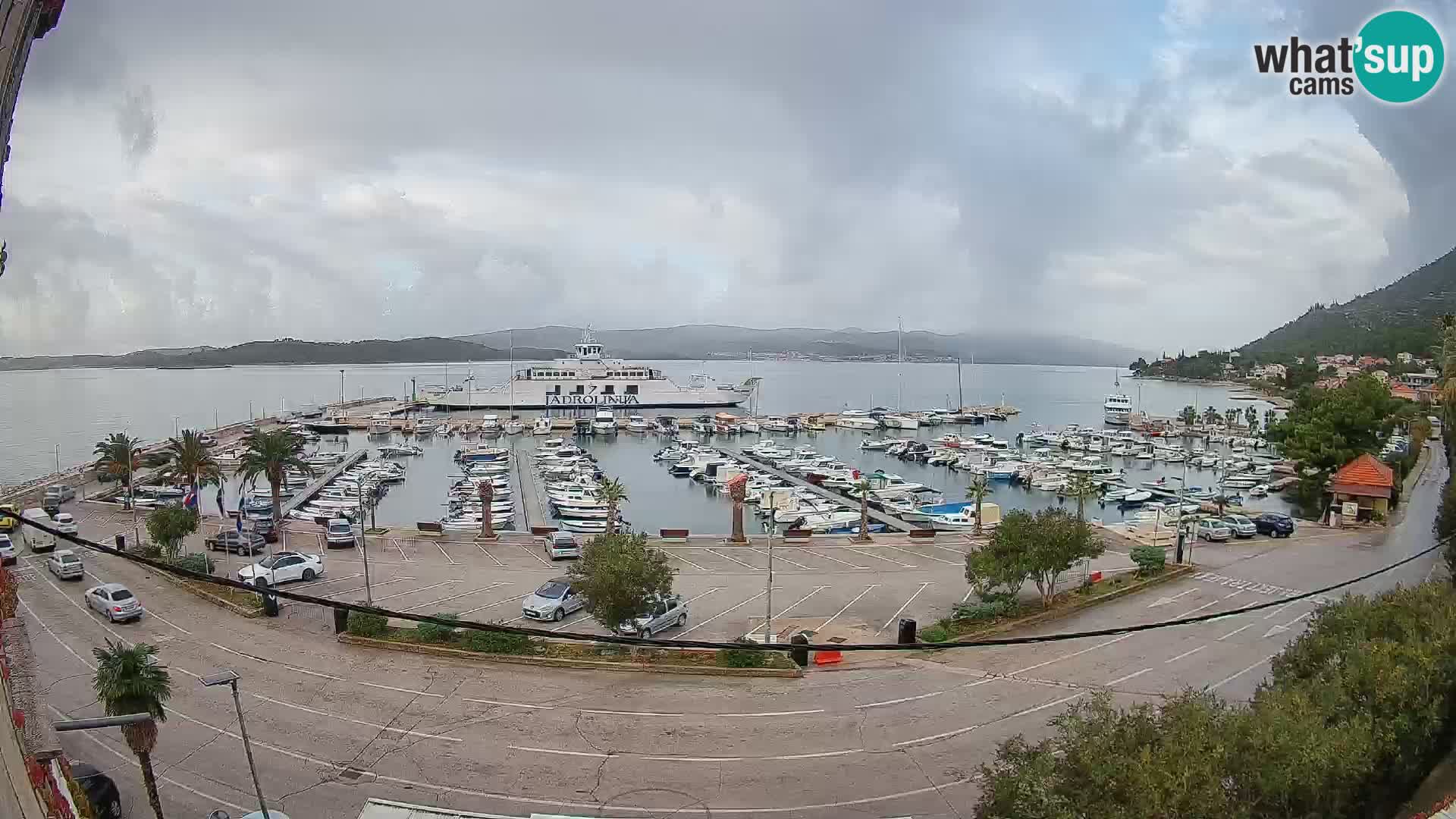 Webcam Orebić Uferpromenade – Fähre nach Korčula Live