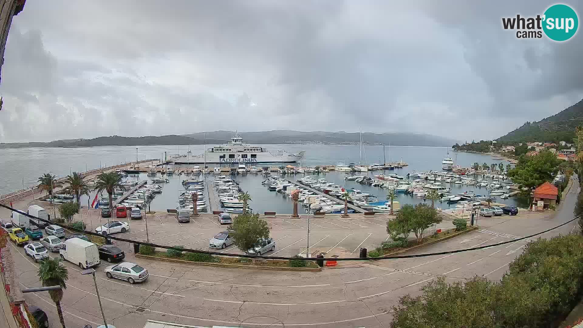 Web kamera Orebić Riva – Trajekt za Korčulu uživo